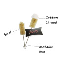 Mini nylon bristle tube brush for cleaning straw spray gun needle brushes